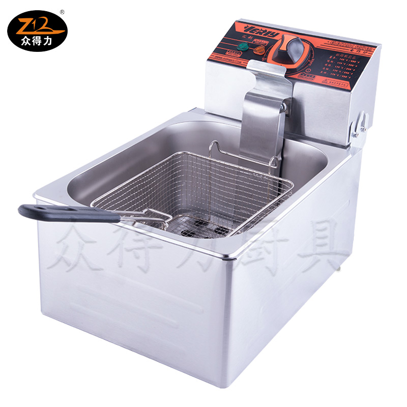 電炸爐 油炸爐 小吃油炸機(jī) 單缸單篩電炸爐 油條機(jī) 薯?xiàng)l機(jī)